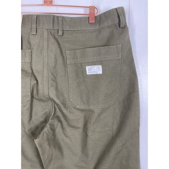 Frank & Oak Mens The Joey Fatique Pant Straight Fit In Fatique Green Size 36/34 - Picture 6 of 10